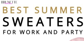 Fashion infographic : Best Summer Sweaters for Work and Party