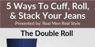 Fashion infographic : Stacking vs Cuffing vs Rolling Your Jeans