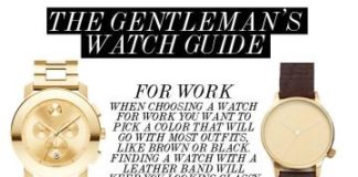 Fashion infographic : The Gentleman’s Watch Guide