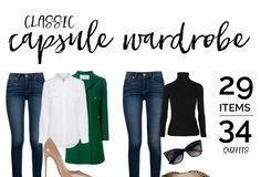 Fashion infographic : Wardrobe Essentials for a Classic Capsule Wardrobe
