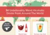 Food infographic – 34 Unbelievably Weird Alcoholic Drinks From Around The World #Infographic