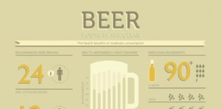 Food infographic – An infographic diet: tea, beer, and cupcakes