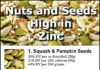 Food infographic – Top 10 Nuts and Seeds Highest in Zinc