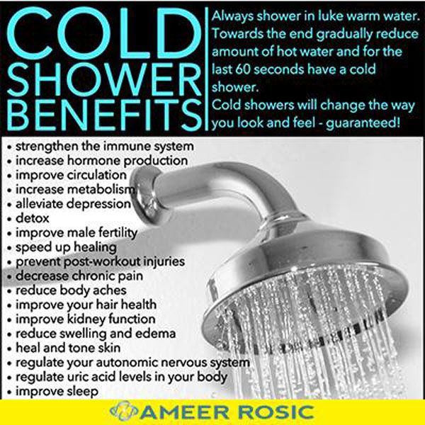 Health infographic 3 Surprising Benefits of Taking Cold Showers