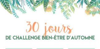Health infographic : 30 jours de challenge bien-être en automne