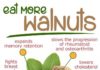 Health infographic : Eat More Walnuts… Benefits – Expands memory retention, Slows the progression o…