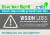 Health infographic : Eye health infographic courtesy of CNIB! I know this is for Canadians, but Hubby…