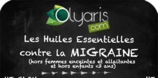 Health infographic : synergie aux huiles essentielles pour soulager la migraine – Olyaris