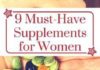 Health infographic : 🔆 9 Must Have Supplements For Women’s Health & Vitality