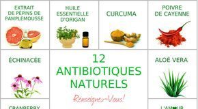 Medical infographic : 12 Antibiotiques Naturels: l'Extrait de Pépins de Pamplemousse (EPP), l'…