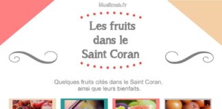 Medical infographic : Les fruits dans le Saint Coran Muslimah.fr