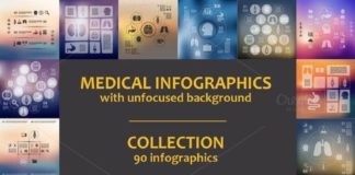 Medical infographic : Medical infographic : 90 MEDICAL INFOGRAPHICS. Collection. Business Infographic. $14.00