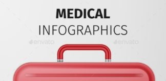 Medical infographic : Medical infographics with medical suitcase. Excellent vector illustration, EPS 1…