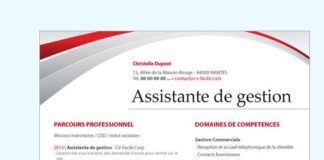 Medical infographic : Modèle CV original Assistante de Gestion