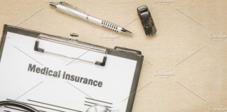 Medical infographic : Top view business office desk.. Medical Infographic