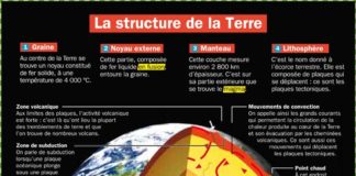 Educational infographic : La structure de la Terre