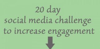 Social media infographic – 20 day Social Media Challenge to Increase Engagement