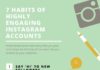 Social media infographic – 7 Habits of Highly Engaging Instagram Accounts
