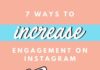 Social media infographic – 7 Ways to Increase Engagement on Instagram