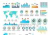Statistics infographic : Statistics infographic : Business demographics and statistics infographic elements with colourful charts, diagrams and graph vector set #InfographicsStatistics
