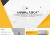 Statistics infographic : Yellow annual report PowerPoint template