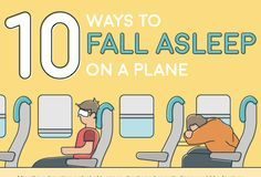 Travel infographic – 10 ways to fall asleep on a plane