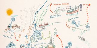 Travel infographic – A Map Illustration for the tourist pocket book “A TWIST OF THAILAND” own by Orie…