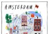 Travel infographic – Amsterdam Illustrated Map