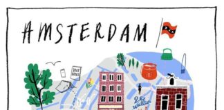 Travel infographic – Amsterdam Illustrated Map