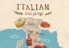Travel infographic – Elegant Food Map of Italy, 8X10 Art Print