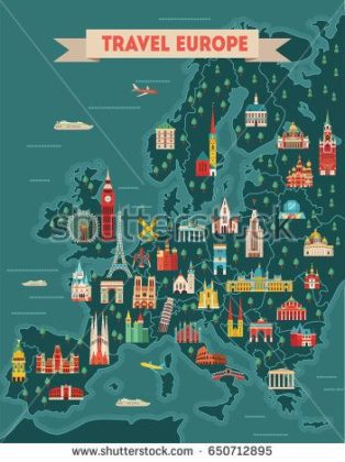 Travel infographic - Europe travel map poster. Travel and tourism ...