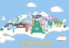 Travel infographic – Hokkaido travel map in flat illustration.