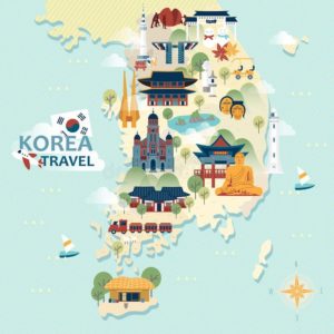 Travel infographic - Illustration about Adorable South Korea travel map ...