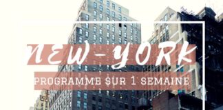 Travel infographic – Itinéraire New-York: Programme sur 1 semaine