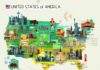 Travel infographic – Map of the United States of America and Travel Icons. USA Travel Map. Vector Ill…