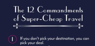 Travel infographic – The 12 Commandments Of Super-Cheap Travel