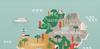 Travel infographic – Travel Map of Ireland with Landmarks and Cities – Urban #Backgrounds Download he…