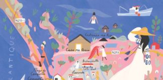 Travel infographic – Travel infographic – Comporta Portugal map by Libby VanderPloeg