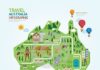 Travel infographic – Travel infographic – Infographic travel and landmark australia map shape template.