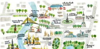 Travel infographic – Travel infographic – Map of Bangkok by Vicky Yang
