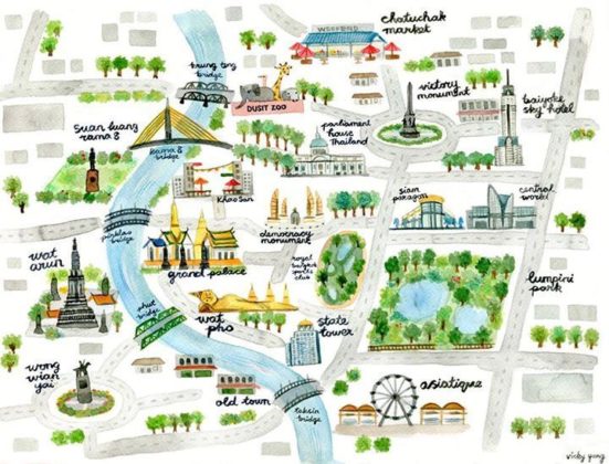 Travel infographic - Travel infographic - Map of Bangkok by Vicky Yang ...