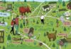 Travel infographic – Travel infographic – Mike Byers – Inn to Inn walking map of Vermont for Yankee Magazine