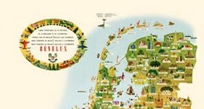 Travel infographic – Travel infographic – Tourist Map of Belgium Holland and Luxemburg Poster