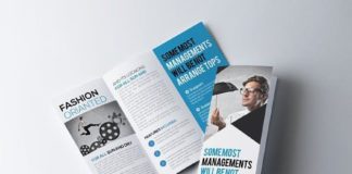 Medical infographic : Business Trifold Brochure Template. Medical Infographic