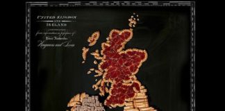 Travel infographic – Travel map made of Food