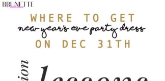 Fashion infographic : Where to Find New Year’s Eve Party Dress on 31th Dec