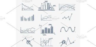 Statistics infographic : business finance statistics infographics doodle hand drawn elements. Concept – g…