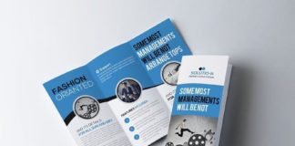 Medical infographic : Business Trifold Brochure Template. Medical Infographic