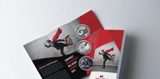 Medical infographic : Business Trifold Brochure Template. Medical Infographic