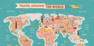 Travel infographic – Travel. Maps. Calendars 2018 #colorful#skyline#europe#world